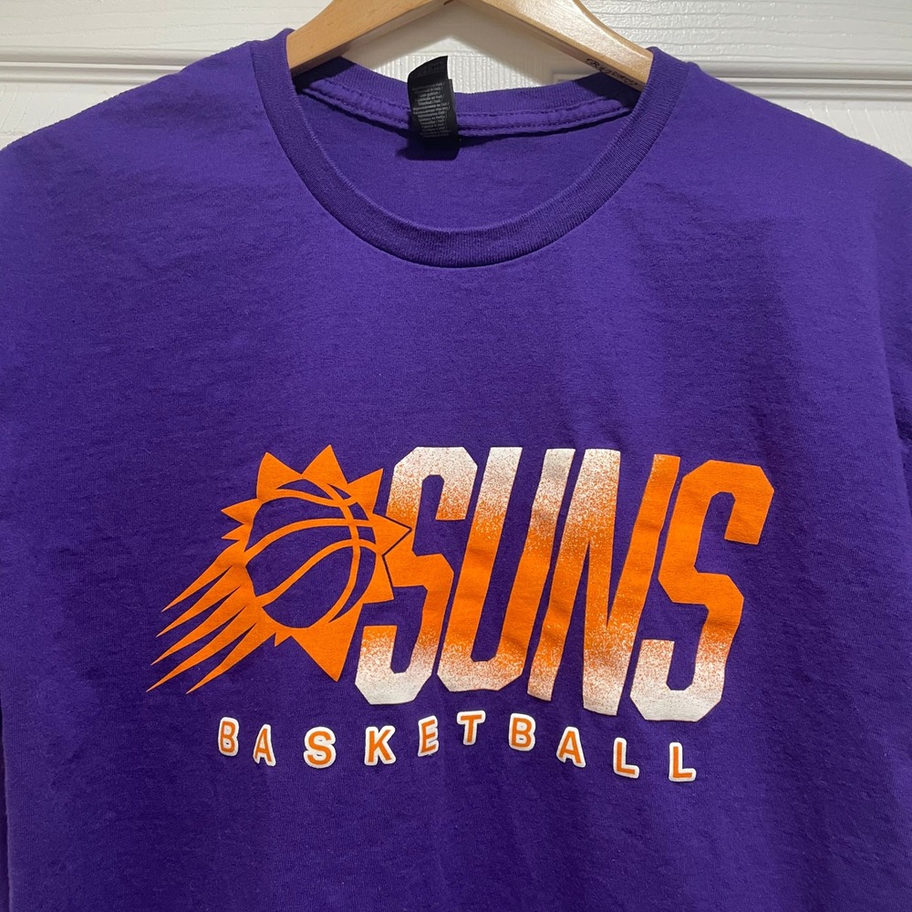 Phoenix Suns Basketball Mens T-Shirt XL Purple Cotton NBA FanDuel Graphic Gildan